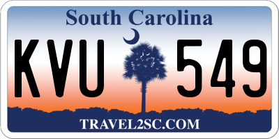 SC license plate KVU549
