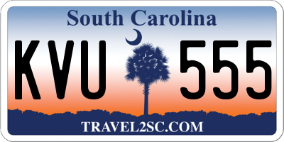 SC license plate KVU555