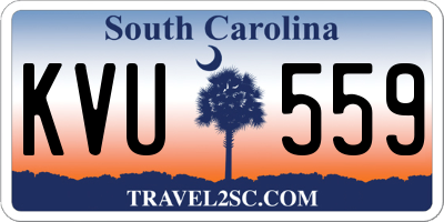 SC license plate KVU559