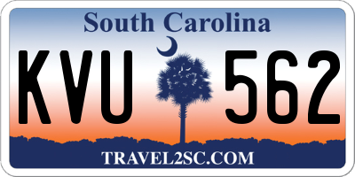 SC license plate KVU562