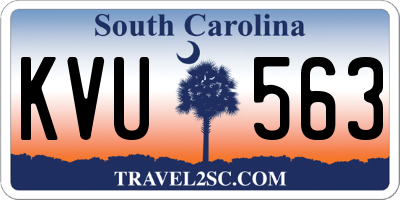 SC license plate KVU563