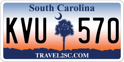 SC license plate KVU570