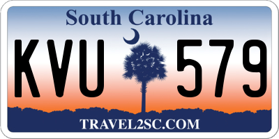 SC license plate KVU579