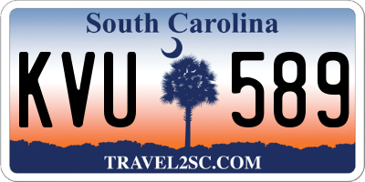 SC license plate KVU589