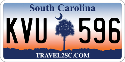 SC license plate KVU596