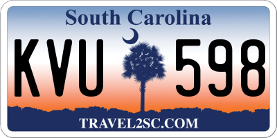 SC license plate KVU598