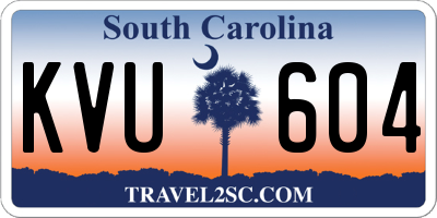 SC license plate KVU604