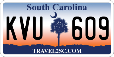 SC license plate KVU609