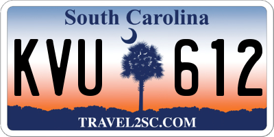 SC license plate KVU612