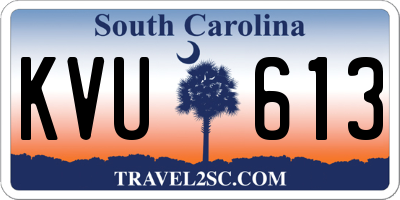 SC license plate KVU613