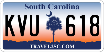 SC license plate KVU618