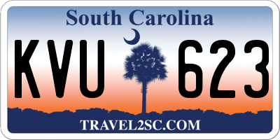 SC license plate KVU623