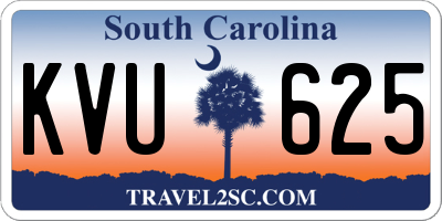 SC license plate KVU625