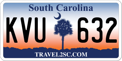 SC license plate KVU632