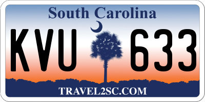 SC license plate KVU633