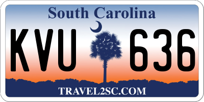 SC license plate KVU636