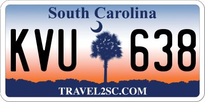 SC license plate KVU638