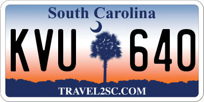 SC license plate KVU640