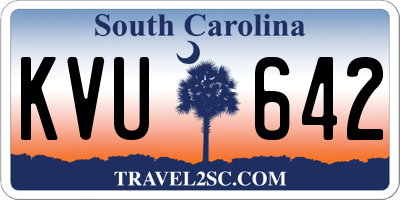 SC license plate KVU642
