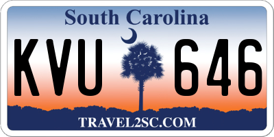 SC license plate KVU646