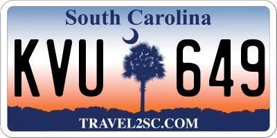 SC license plate KVU649