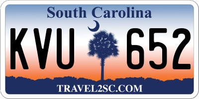 SC license plate KVU652