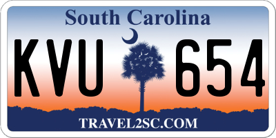 SC license plate KVU654