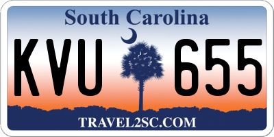 SC license plate KVU655