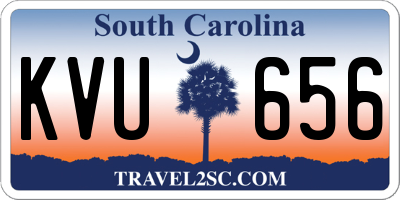 SC license plate KVU656