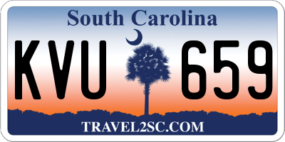 SC license plate KVU659
