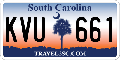 SC license plate KVU661