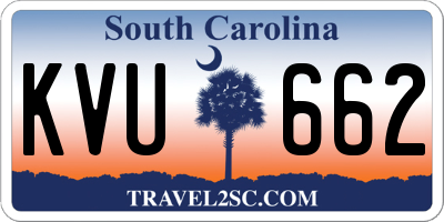 SC license plate KVU662
