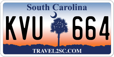 SC license plate KVU664