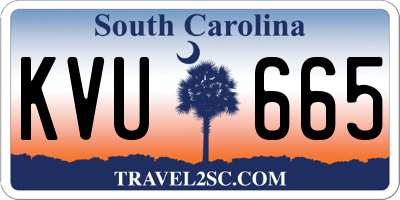 SC license plate KVU665