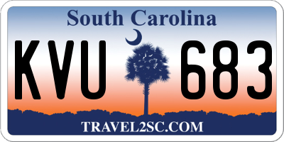 SC license plate KVU683