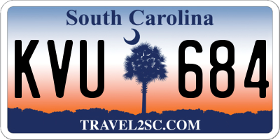 SC license plate KVU684