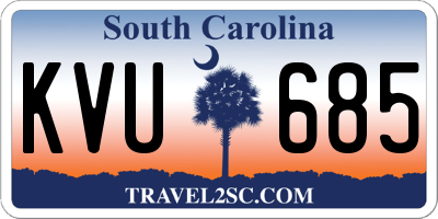 SC license plate KVU685