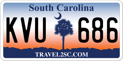 SC license plate KVU686