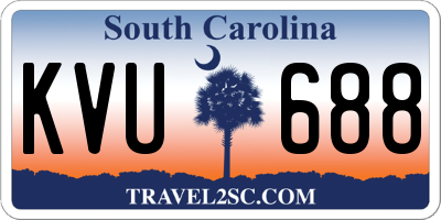 SC license plate KVU688