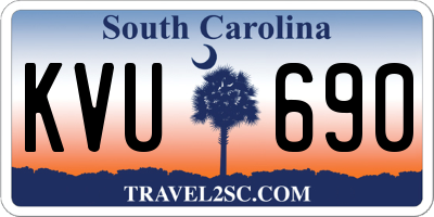 SC license plate KVU690
