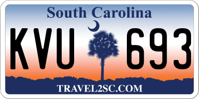 SC license plate KVU693
