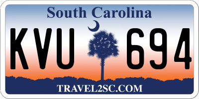 SC license plate KVU694