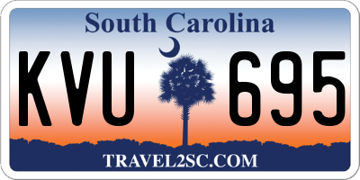 SC license plate KVU695