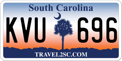 SC license plate KVU696