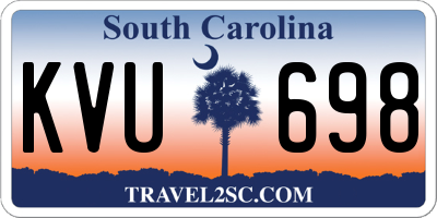 SC license plate KVU698