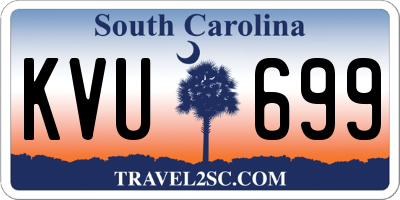 SC license plate KVU699