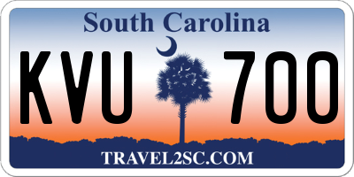 SC license plate KVU700