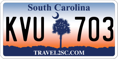 SC license plate KVU703