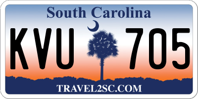 SC license plate KVU705