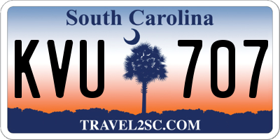 SC license plate KVU707